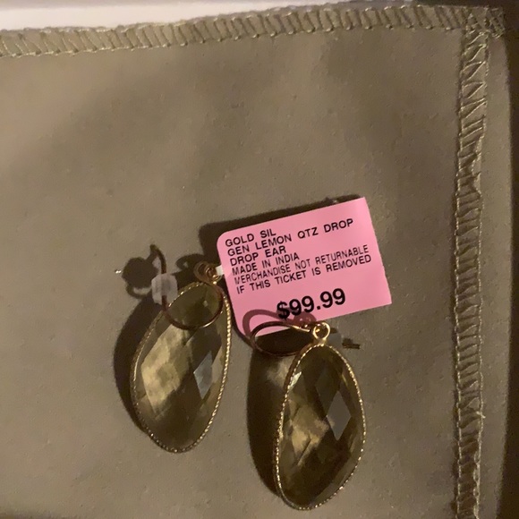 NWT Teardrop Earrings.  Lemon Quartz.  Fine Jewelry.  No further reduction. - Picture 4 of 4